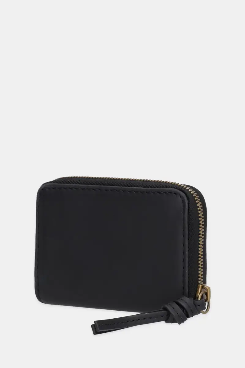 portafoglio in pelle Nero miniatura 2