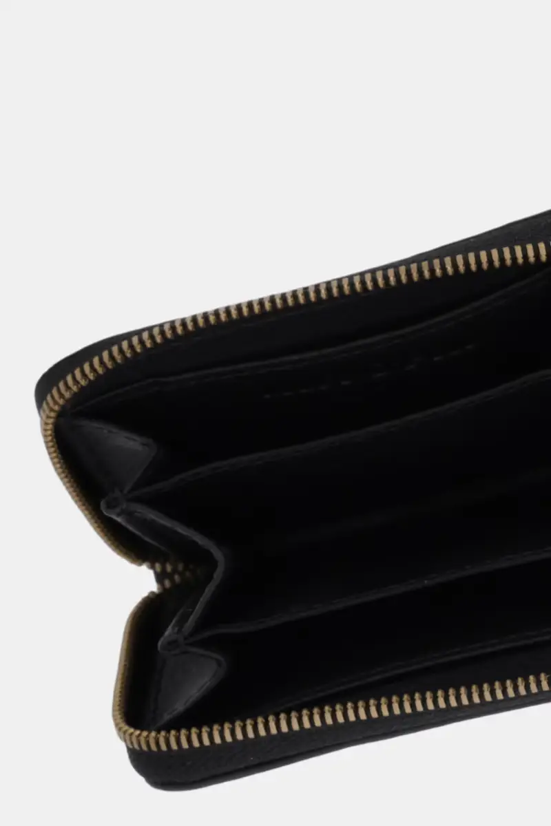 portafoglio in pelle Nero miniatura 3