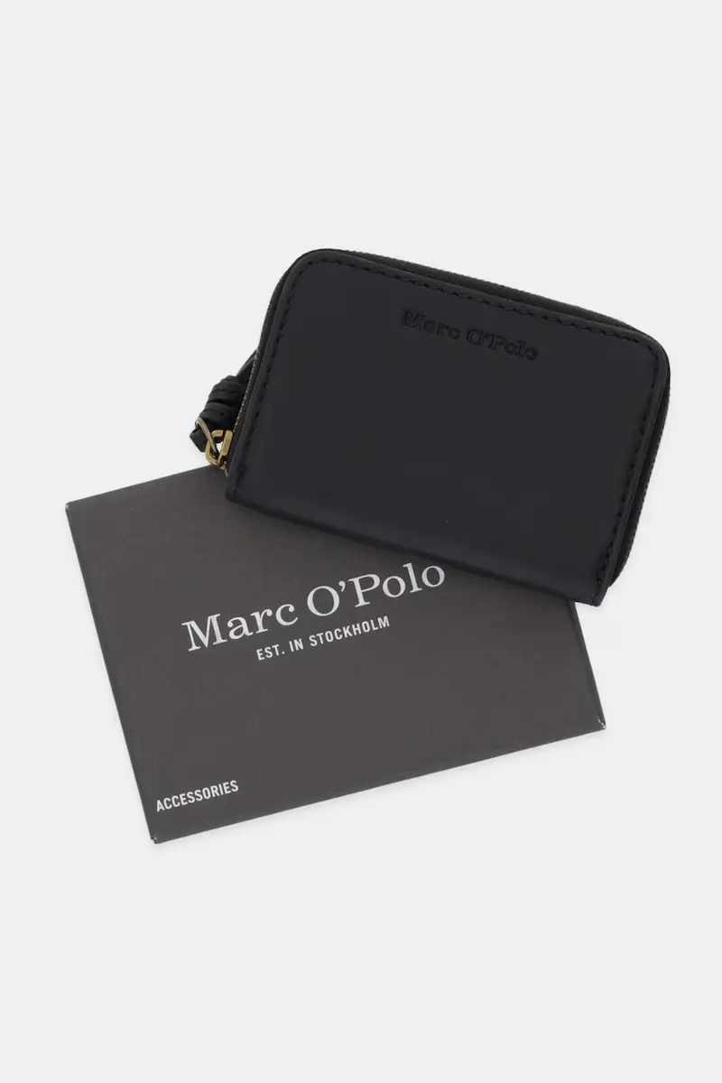 portafoglio in pelle Nero miniatura 5