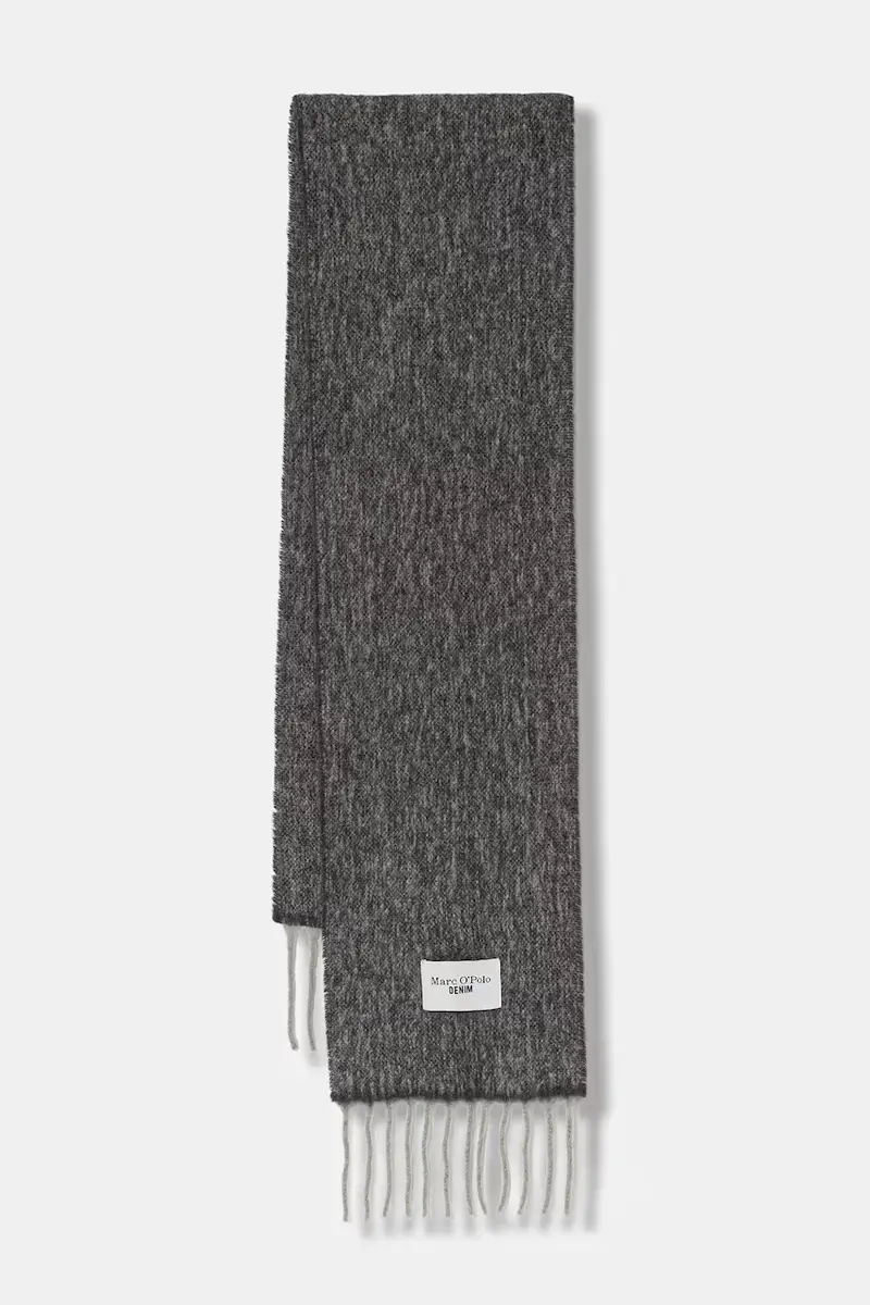 scialle con lana Grigio