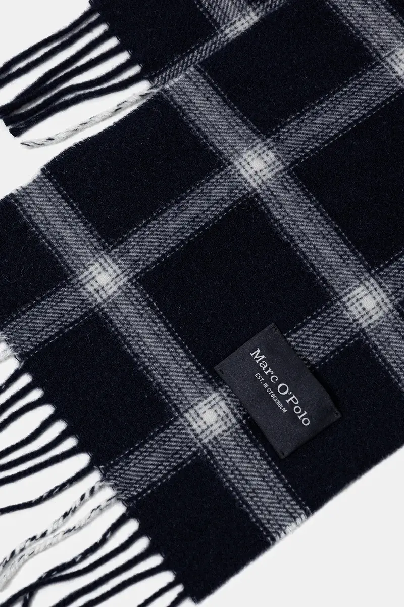 sciarpa in lana uomo colore blu navy 530805102036 miniatura 3