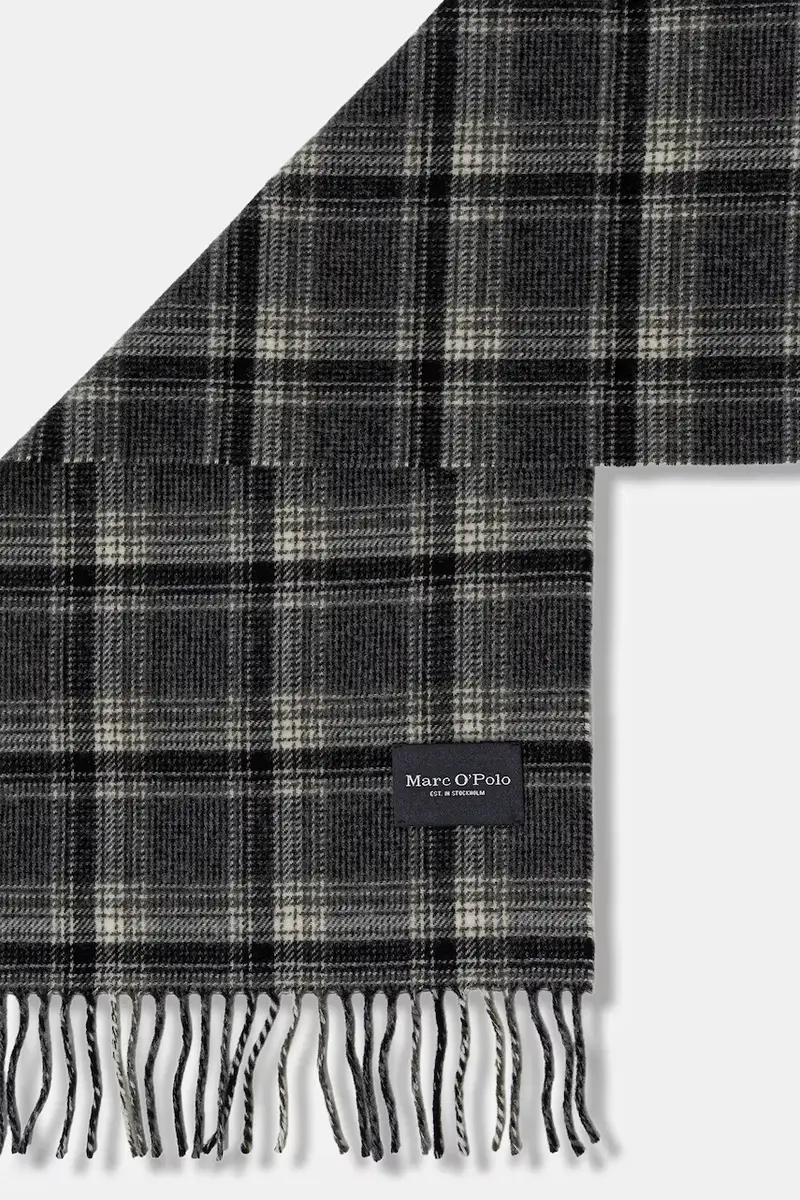 sciarpa in lana uomo colore grigio 529805102006 miniatura 2