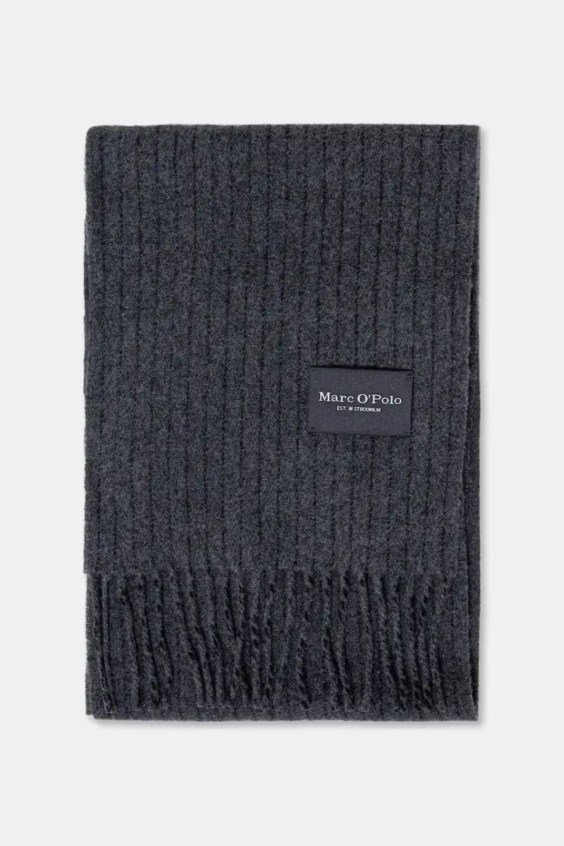 sciarpa in lana uomo colore grigio 530805102048 miniatura 2