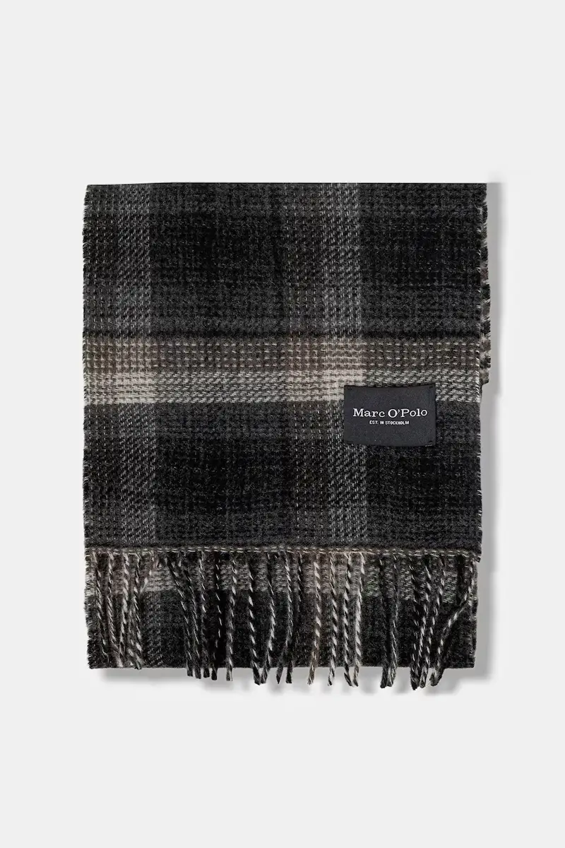 sciarpa in lana uomo colore grigio 530811002038 miniatura 2