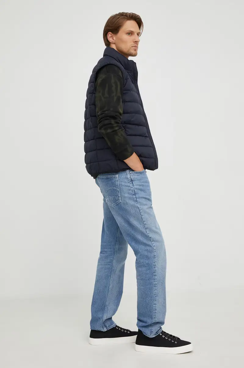 smanicato uomo Blu navy miniatura 2