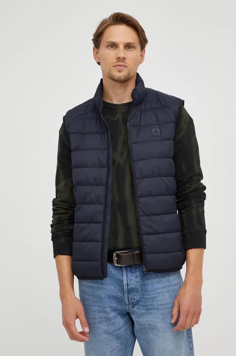 smanicato uomo Blu navy miniatura 4