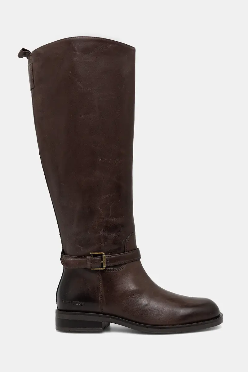 stivali in pelle Enza donna colore marrone 50819088001100 miniatura 2