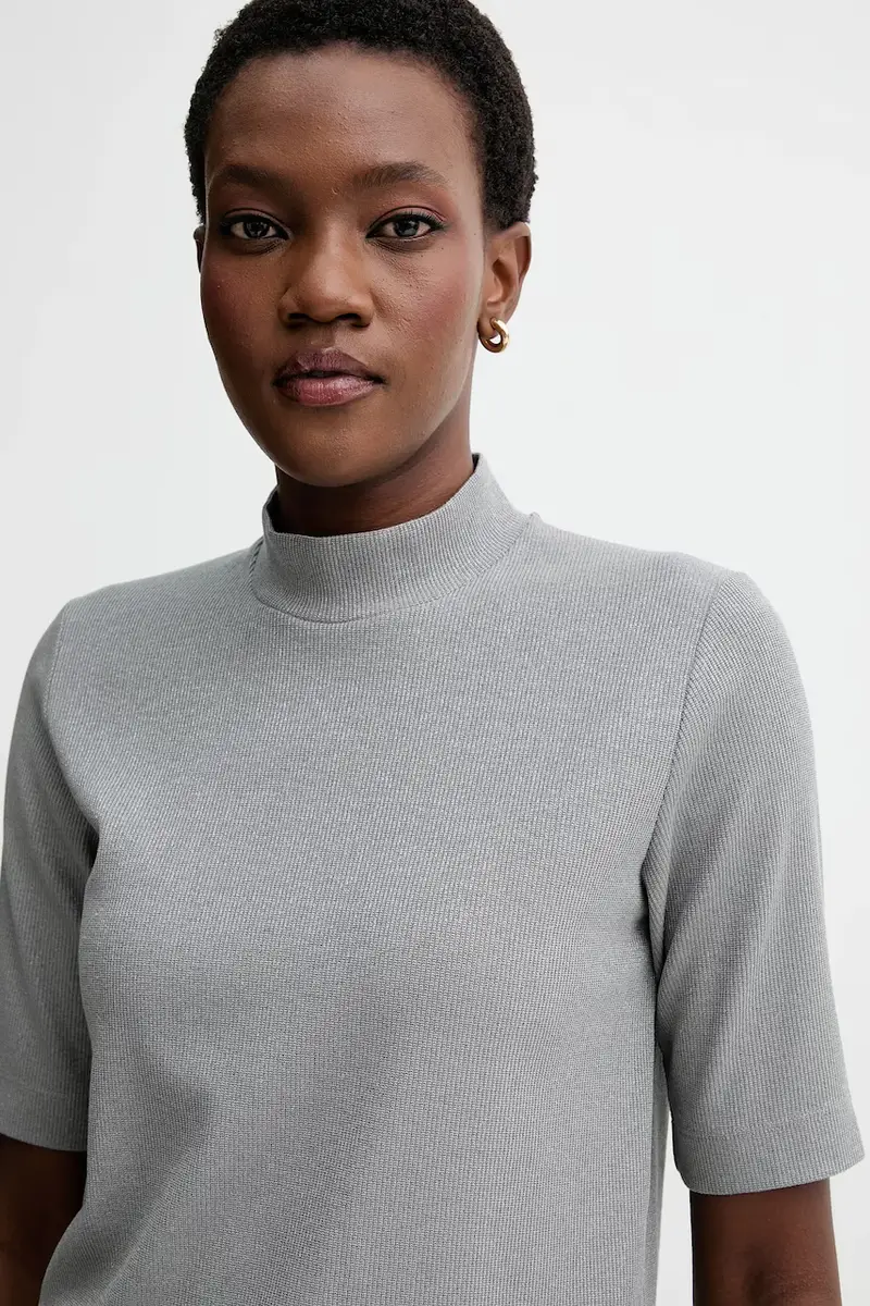 Marc O'Polo Polo Donna Grigio 3770560 miniatura 4