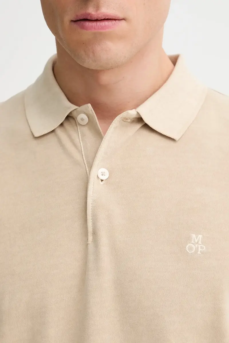 top a maniche lunghe in cotone colore beige 528223655004 miniatura 5