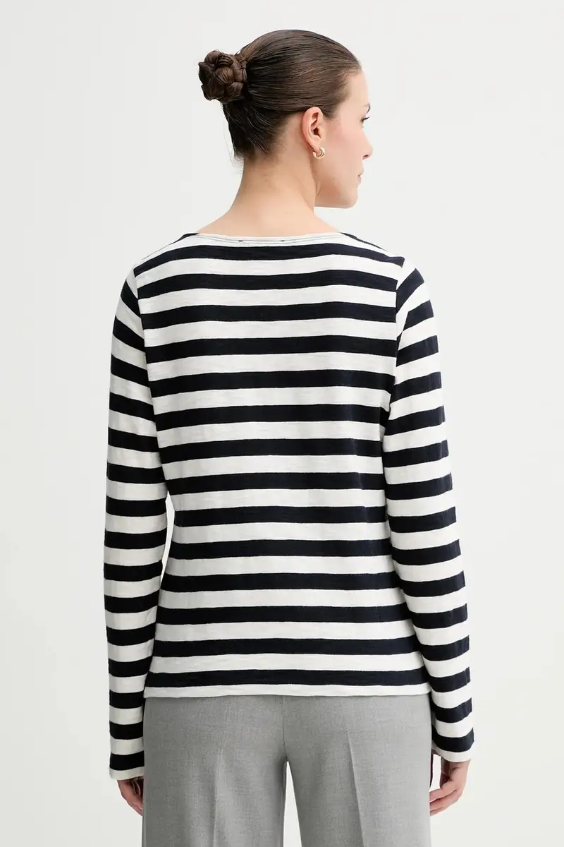 top a maniche lunghe in cotone colore bianco 508301452145 miniatura 3