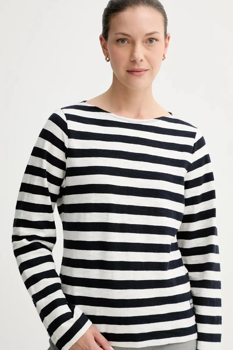 top a maniche lunghe in cotone colore bianco 508301452145 miniatura 4