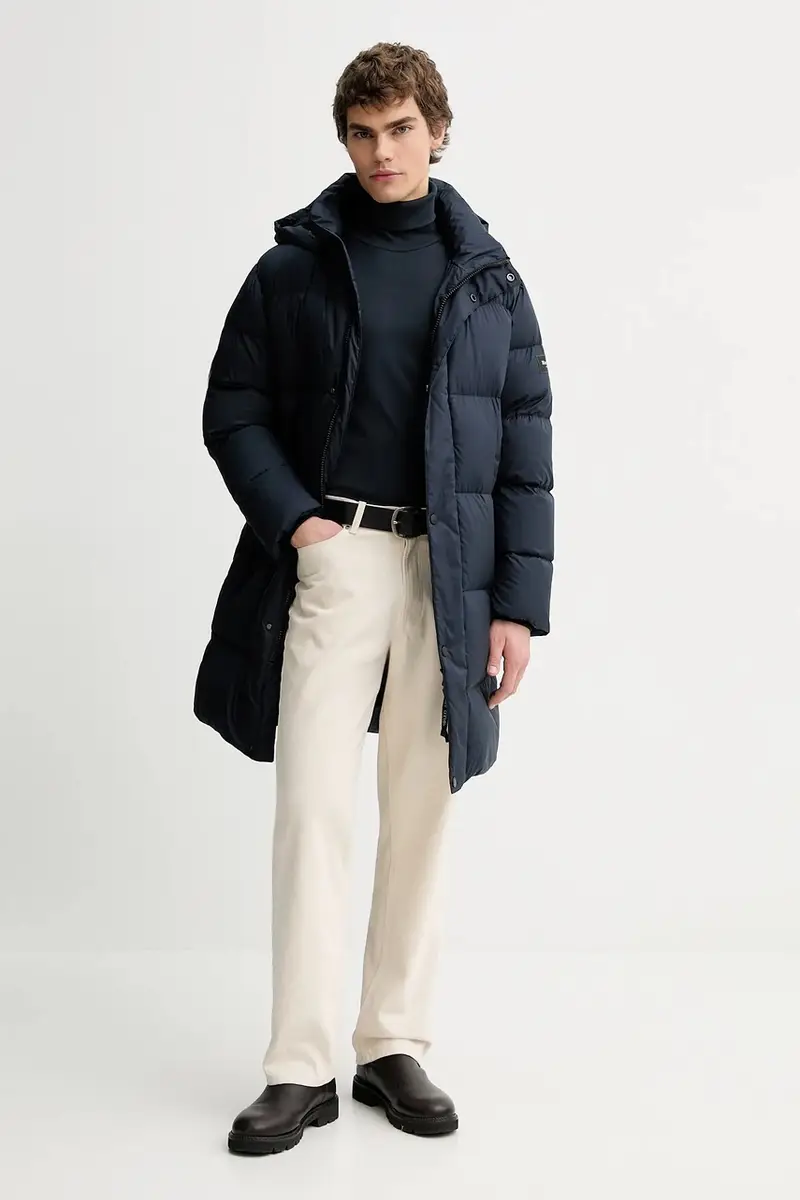 top a maniche lunghe in cotone colore blu navy 529220252100 miniatura 2