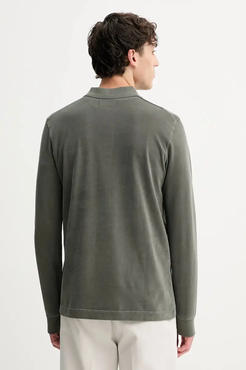 top a maniche lunghe in cotone colore verde 528223655004 miniatura 3