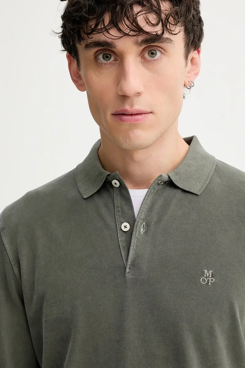 top a maniche lunghe in cotone colore verde 528223655004 miniatura 4