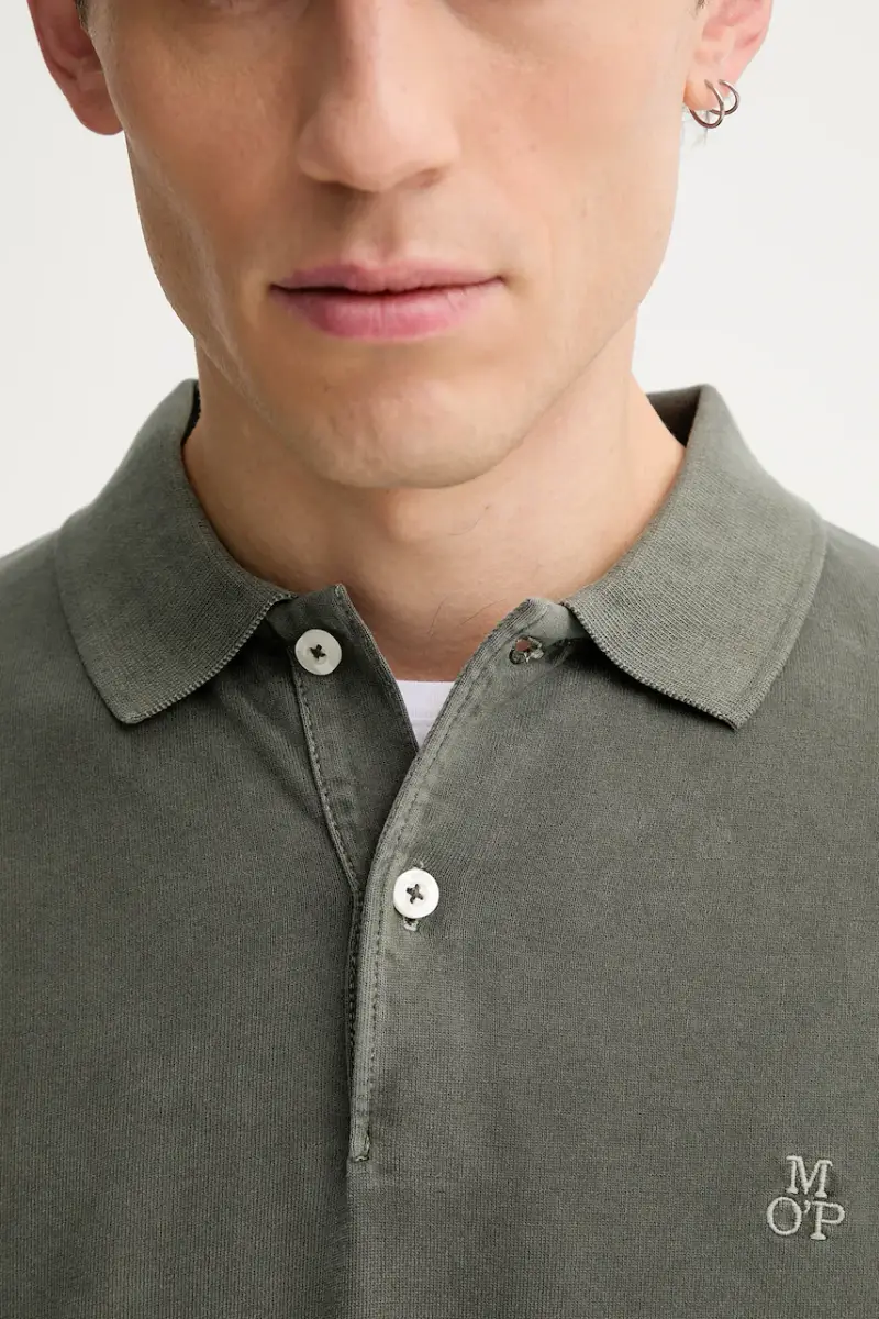 top a maniche lunghe in cotone colore verde 528223655004 miniatura 5