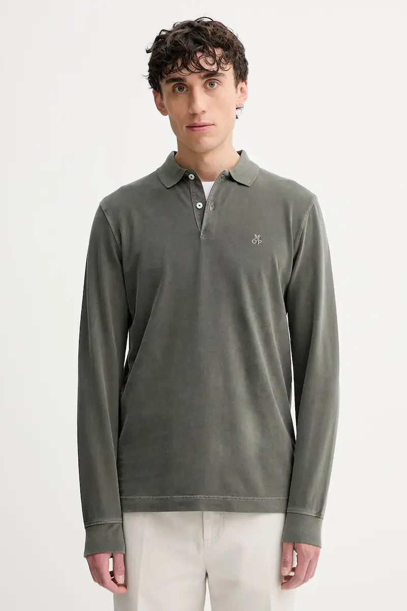 top a maniche lunghe in cotone colore verde 528223655004