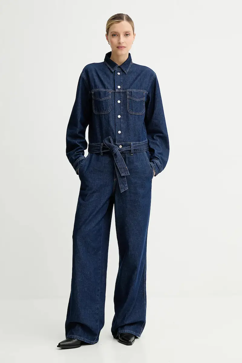 tuta in denim colore blu navy 5000006876