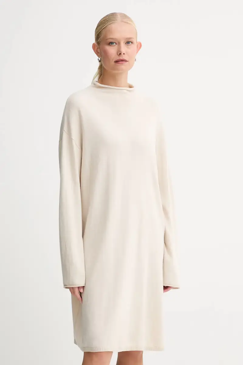 vestito con lana colore beige 509511867033