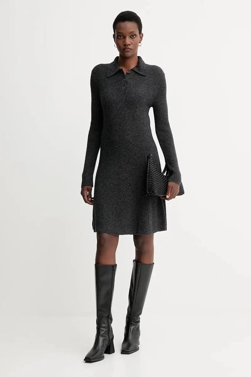 vestito con lana colore grigio 5000006940 miniatura 2