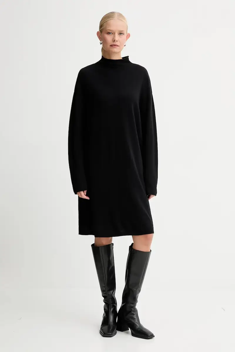 vestito con lana colore nero 509511867033
