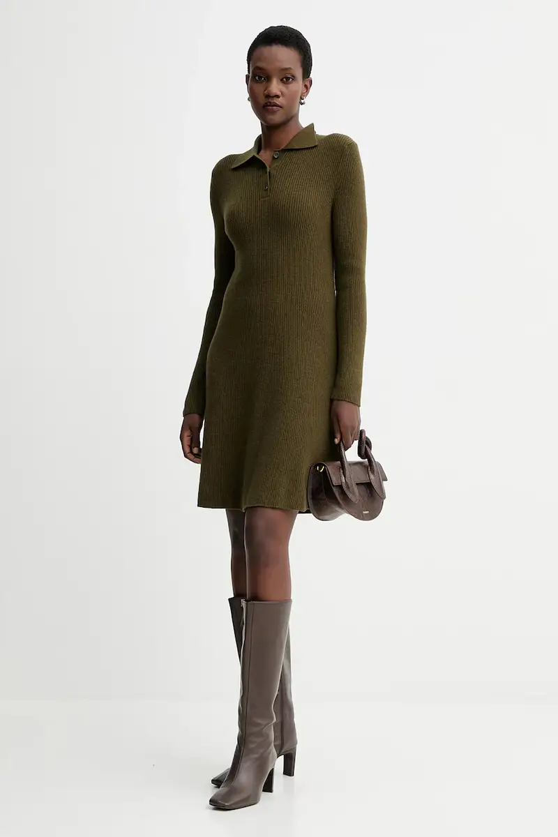 vestito con lana colore verde 5000006940 miniatura 2