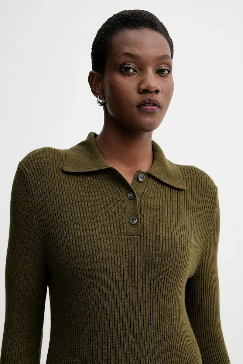 vestito con lana colore verde 5000006940 miniatura 4