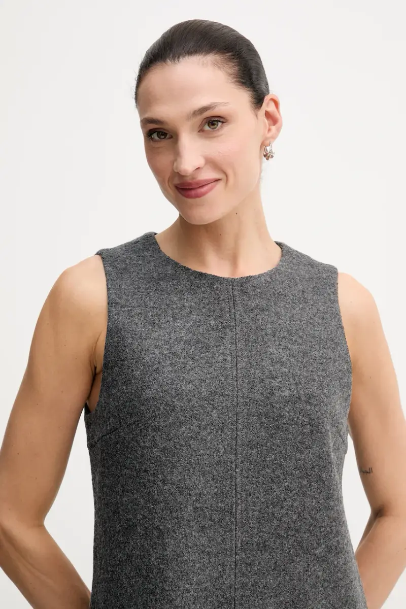 vestito con lana Grigio miniatura 4