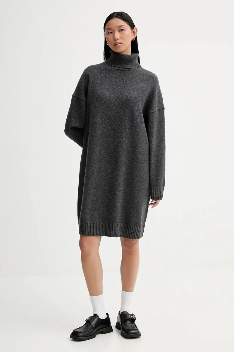 vestito con lana Grigio miniatura 2