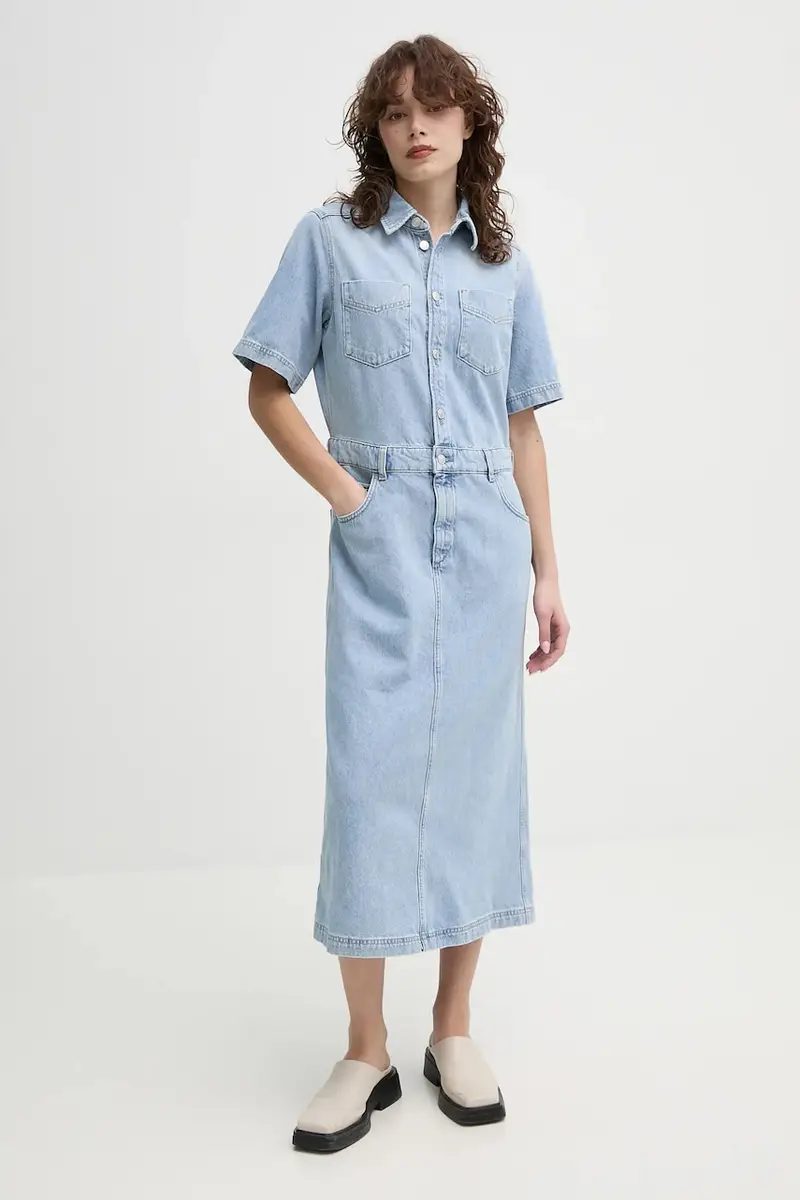 vestito in cotone colore blu 5000006264