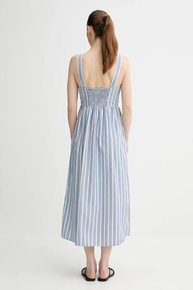 vestito in cotone colore blu 5000006326 miniatura 3