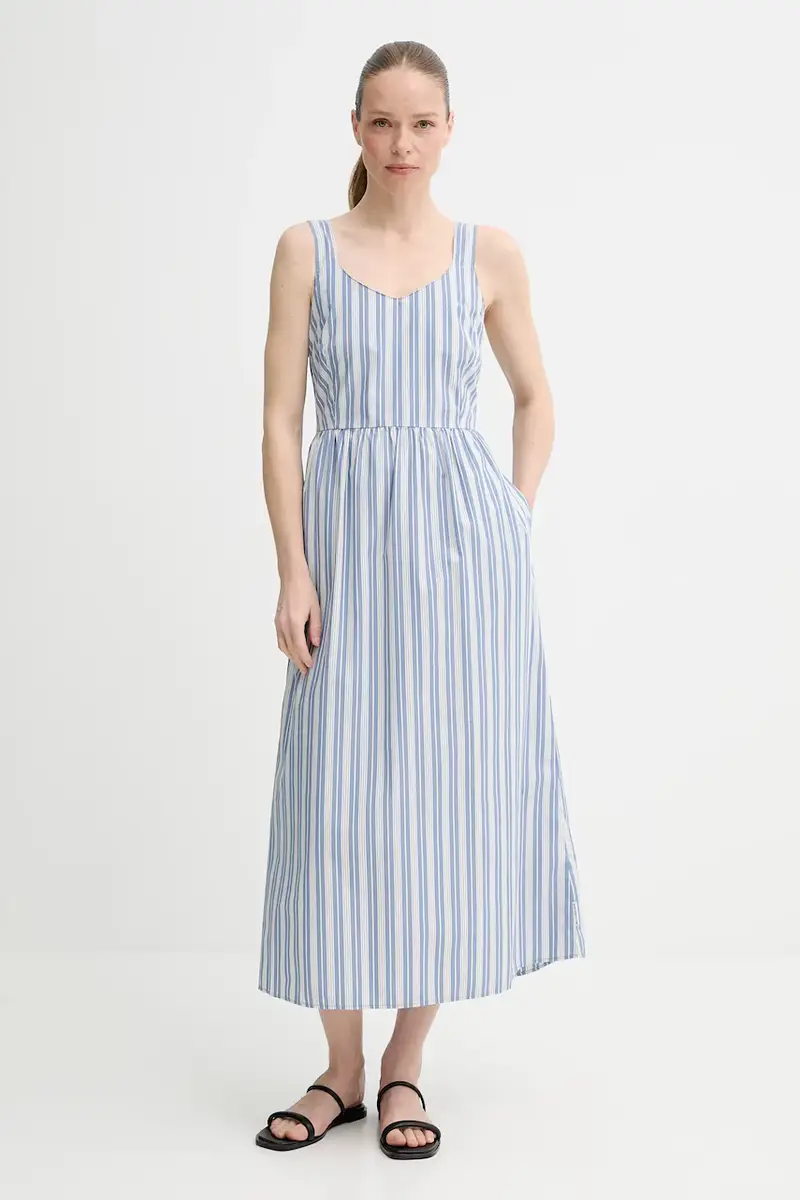 vestito in cotone colore blu 5000006326