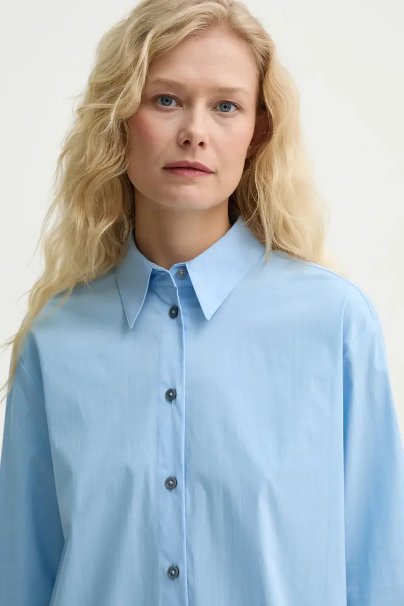 vestito in cotone colore blu 502101221047 miniatura 4