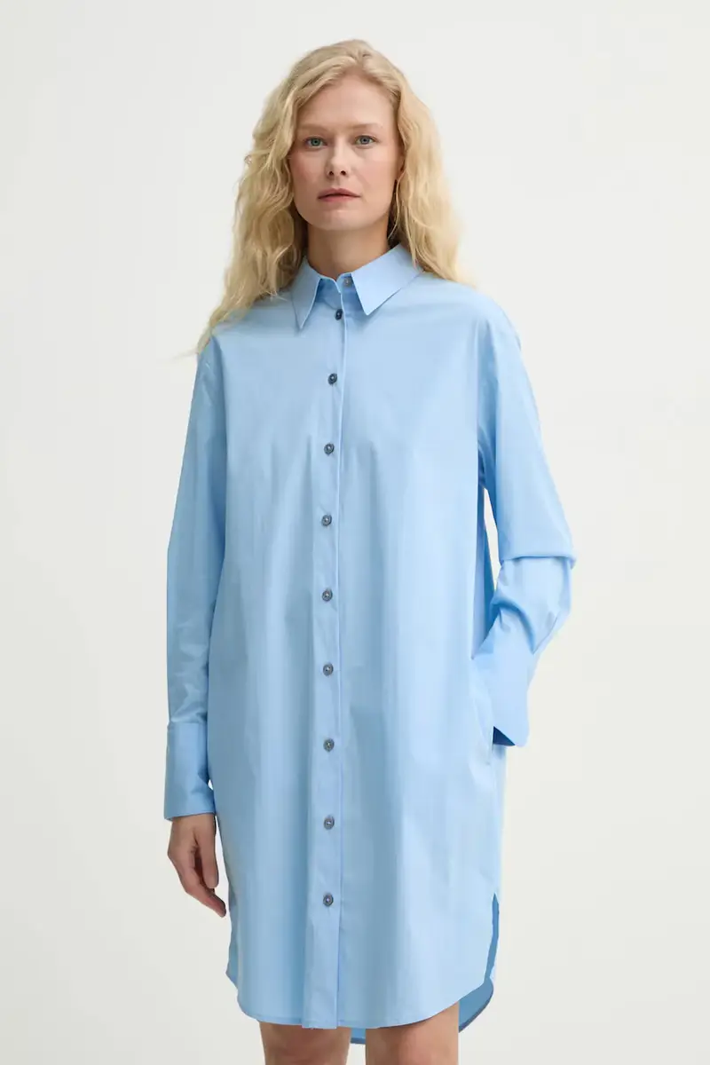 vestito in cotone colore blu 502101221047