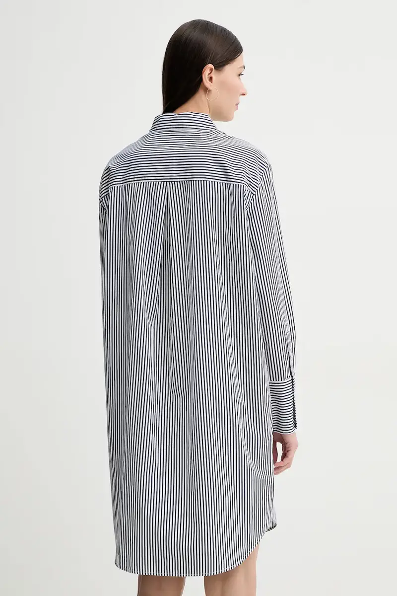 vestito in cotone colore blu navy 502081321047 miniatura 3