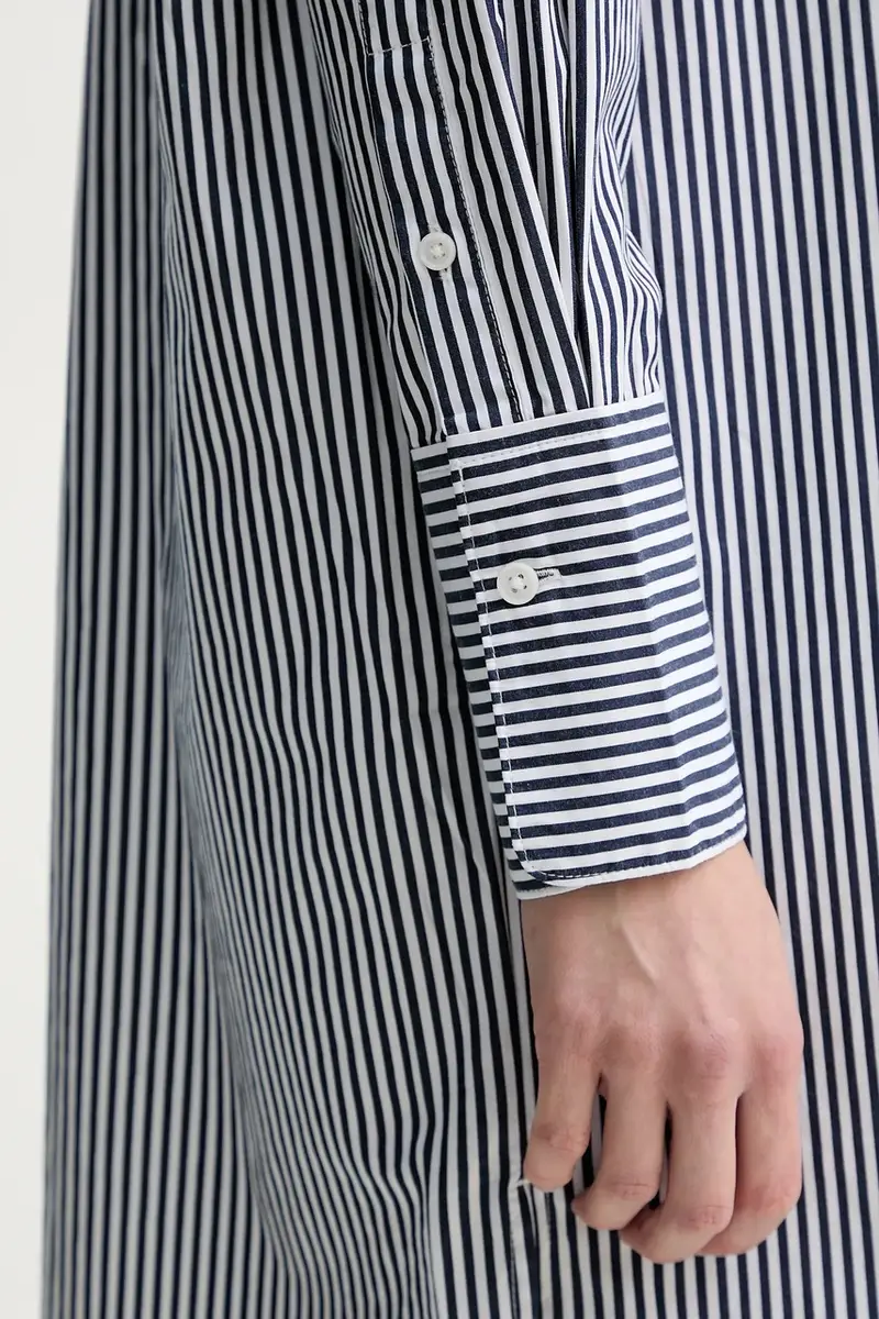 vestito in cotone colore blu navy 502081321047 miniatura 5