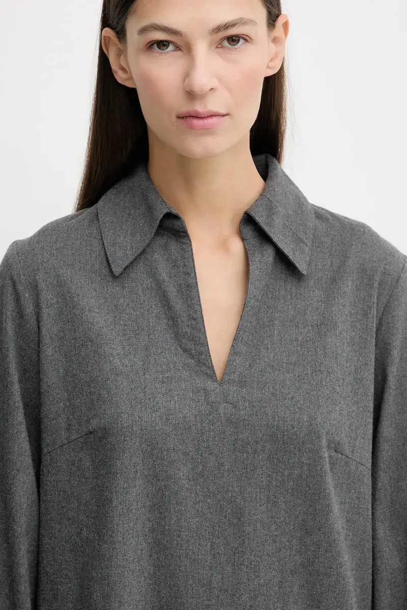 vestito in cotone colore grigio 510089621497 miniatura 4