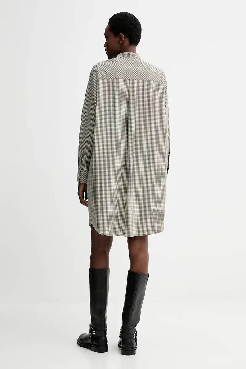 vestito in cotone colore verde 5000007196 miniatura 3