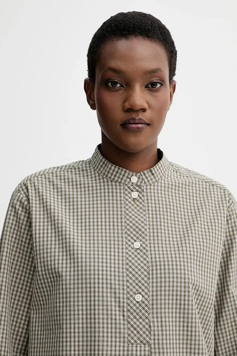 vestito in cotone colore verde 5000007196 miniatura 4