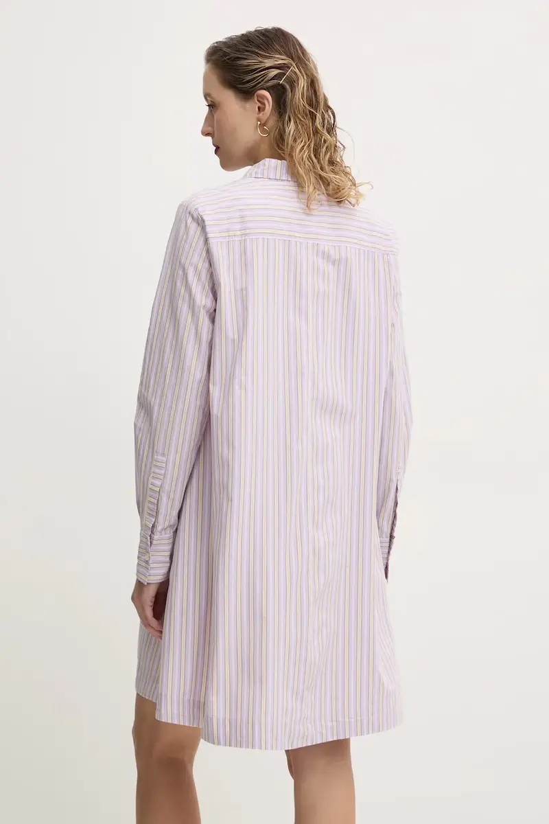 vestito in cotone colore violetto 5000006085 miniatura 3