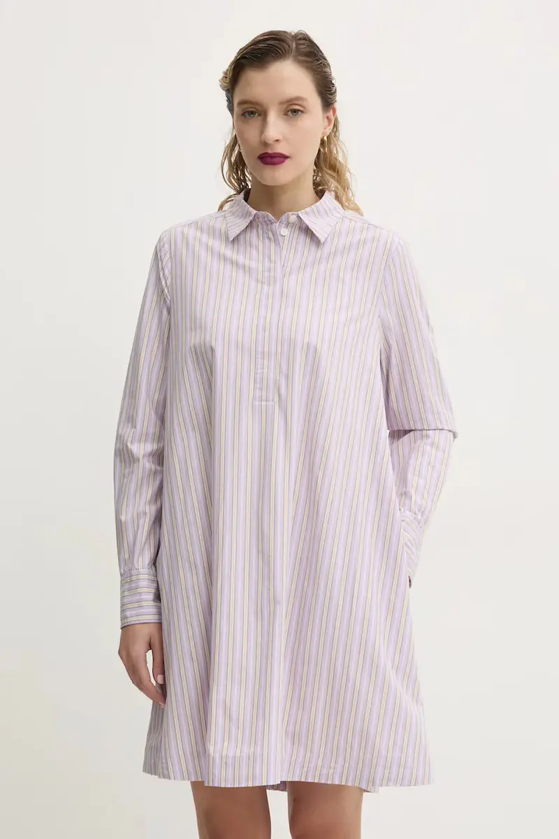 vestito in cotone colore violetto 5000006085