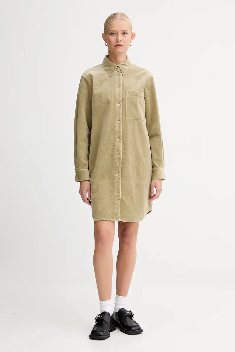 vestito in velluto a coste colore verde 5000007111 miniatura 2