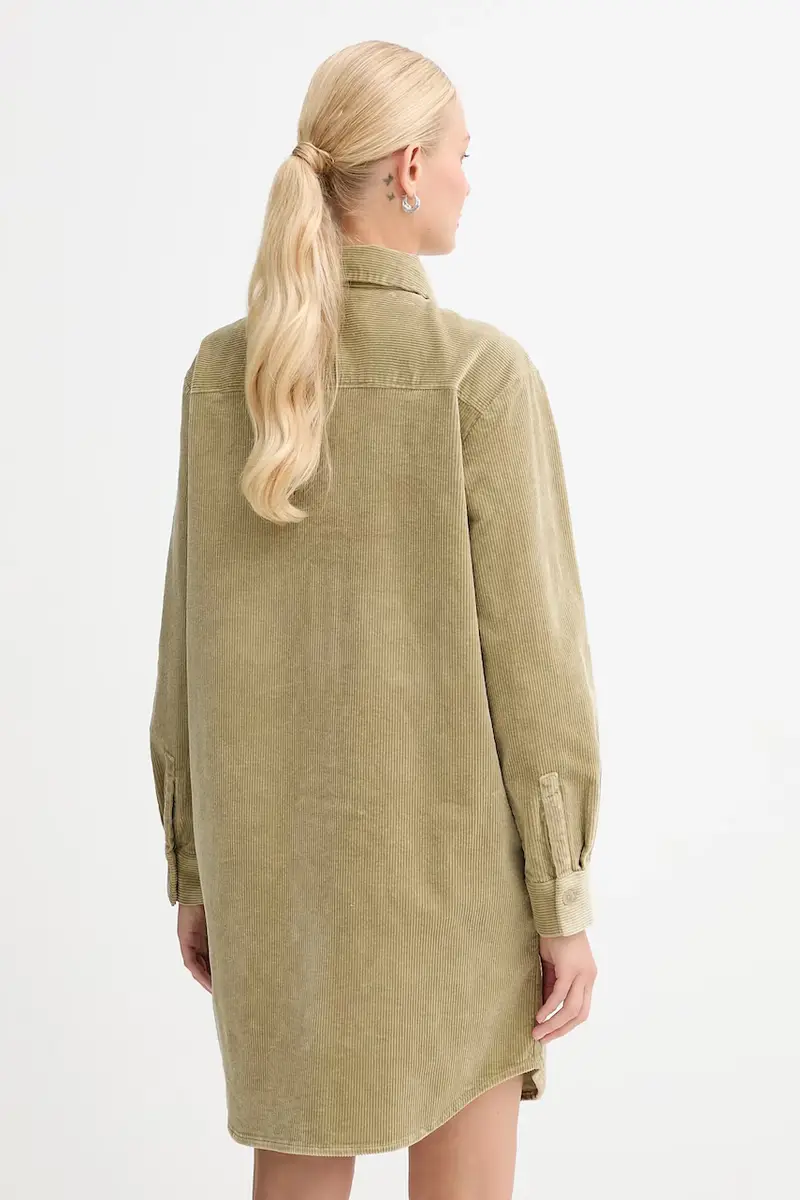 vestito in velluto a coste colore verde 5000007111 miniatura 3