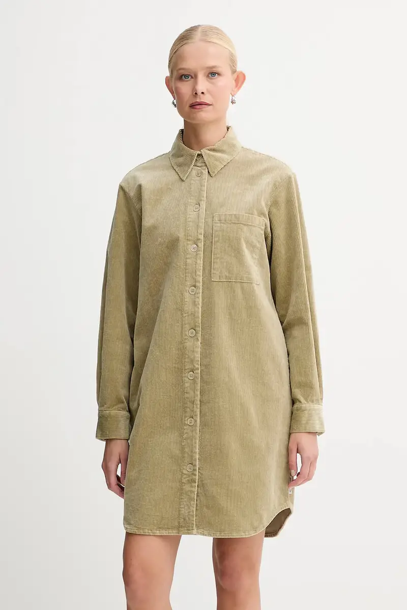 vestito in velluto a coste colore verde 5000007111 miniatura 4