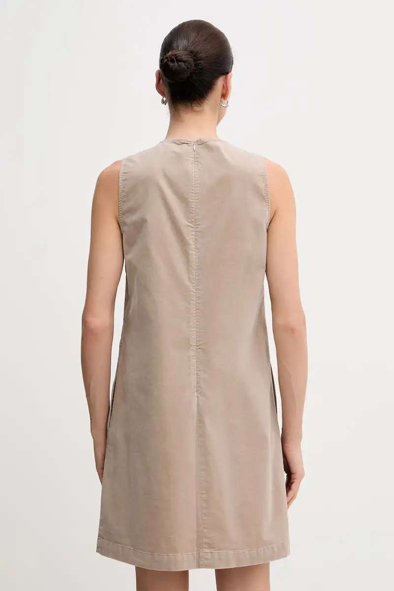 vestito in velluto colore beige 511096821331 miniatura 3