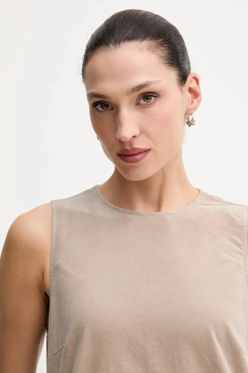 vestito in velluto colore beige 511096821331 miniatura 4