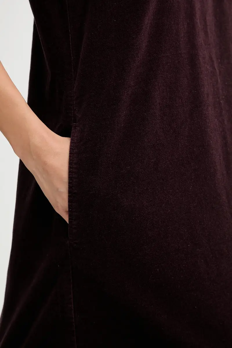 vestito in velluto colore rosso 511096821331 Granata miniatura 5