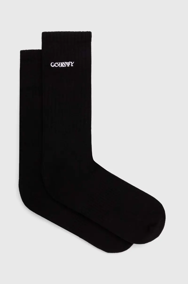 calzini Manifesto Logo Shorts Socks uomo colore nero CMRA015S24KNI0021001