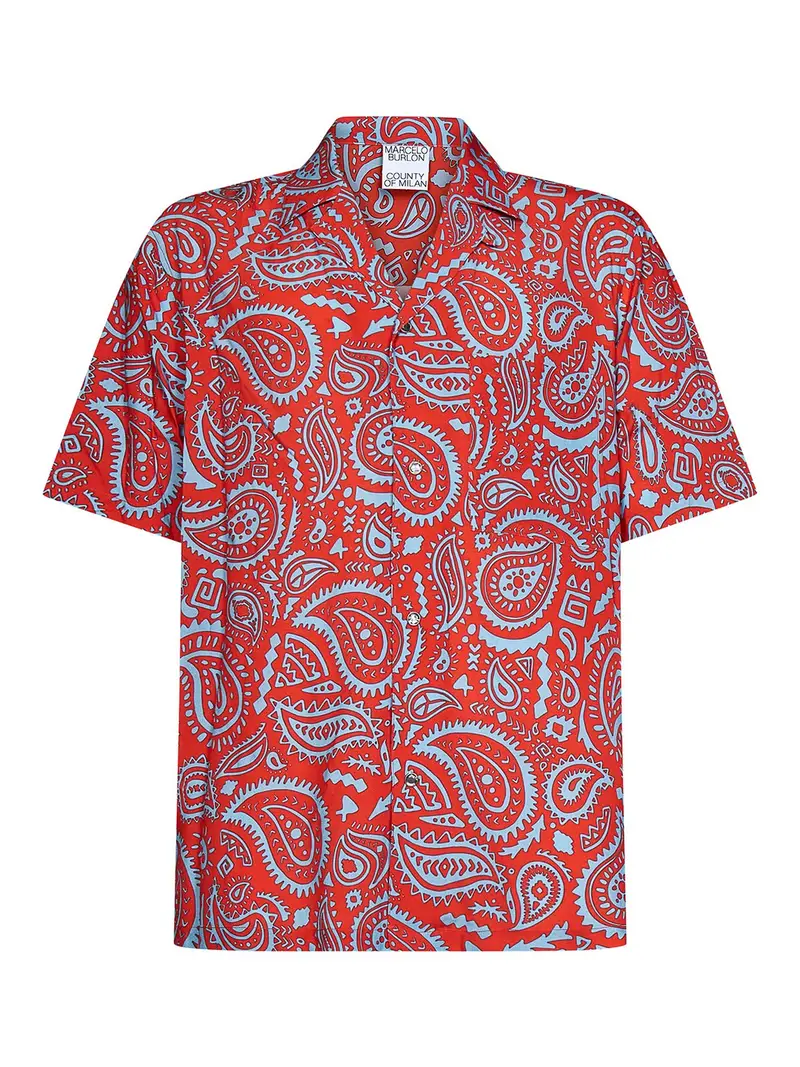 Camicia hawaiana rossa Rosso
