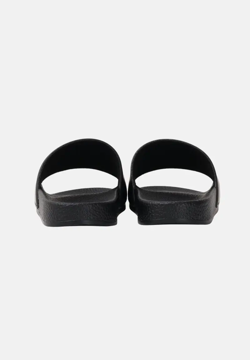 Ciabatte nere da uomo con logo miniatura 2