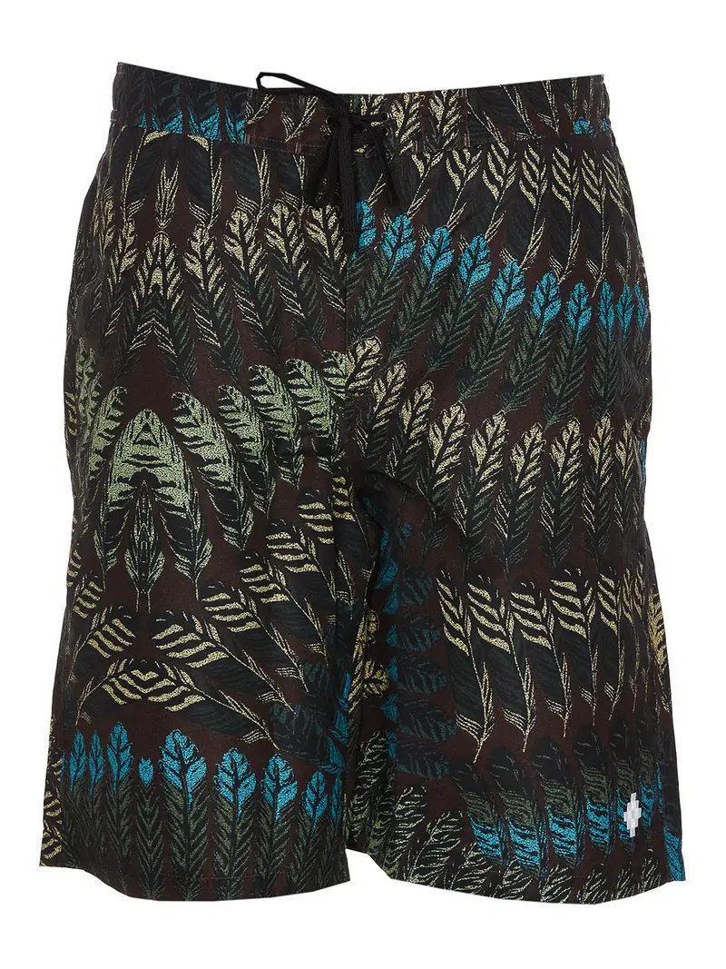 Costume da bagno in piume Aop Marrone